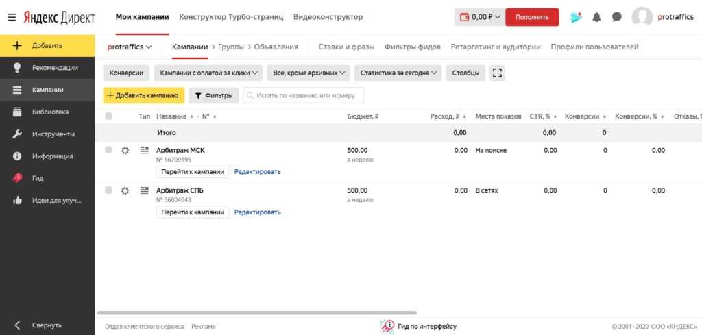 Отсутствие разделения по регионам Яндекс Директ