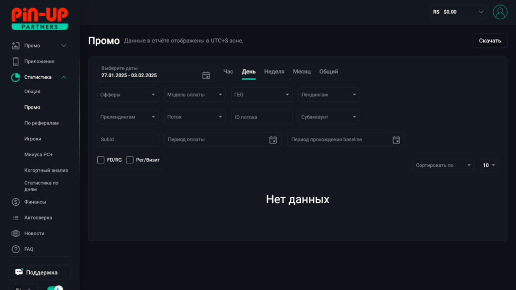 Обзор PIN-UP Partners: инхаус офферы, собственные прилы и один из самых высоких Reg2Dep на рынке