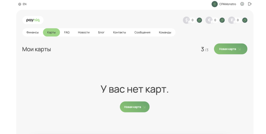 Работа в команде, надежные BINы и низкие комиссии — обзор сервиса виртуальных карт Payniq