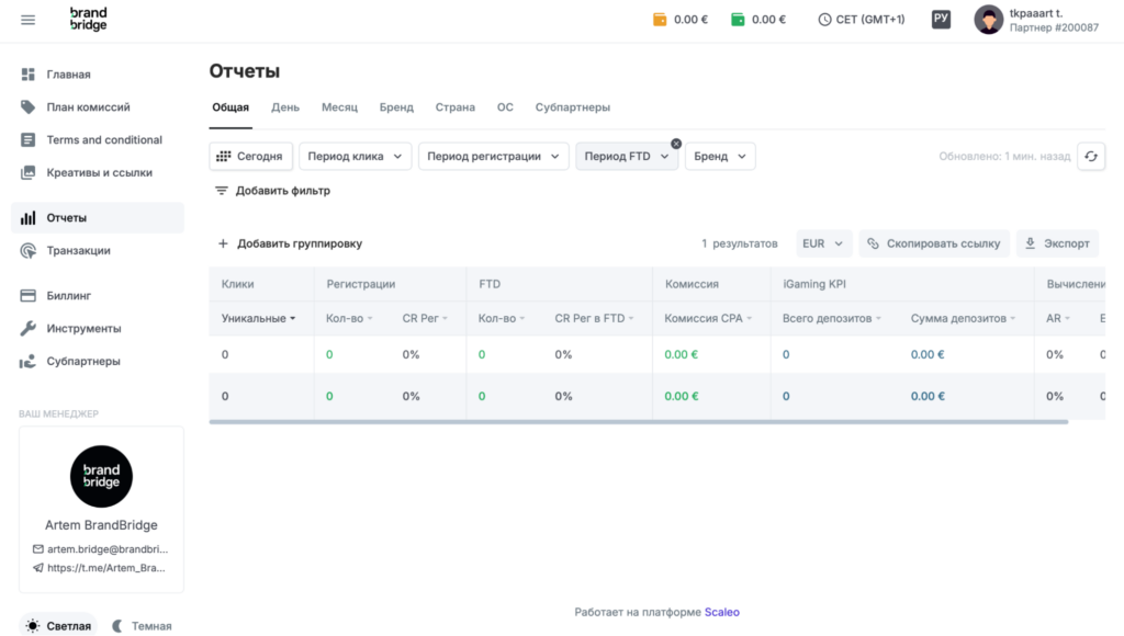Обзор Brand Bridge: in-house офферы, отсутствие лимита по капам и лояльность к новичкам