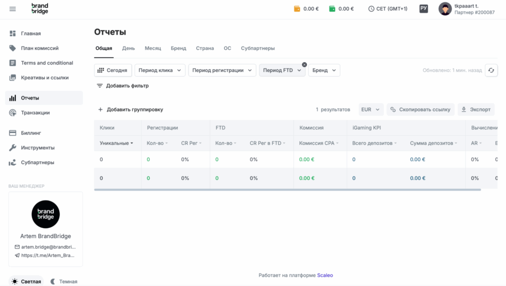 Обзор Brand Bridge: in-house офферы, отсутствие лимита по капам и лояльность к новичкам