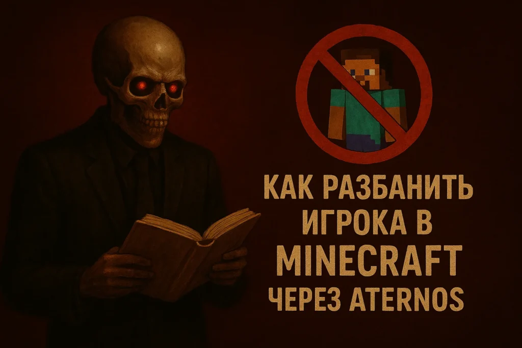 Как снять блокировку и разбанить друга на сервере Aternos в Minecraft