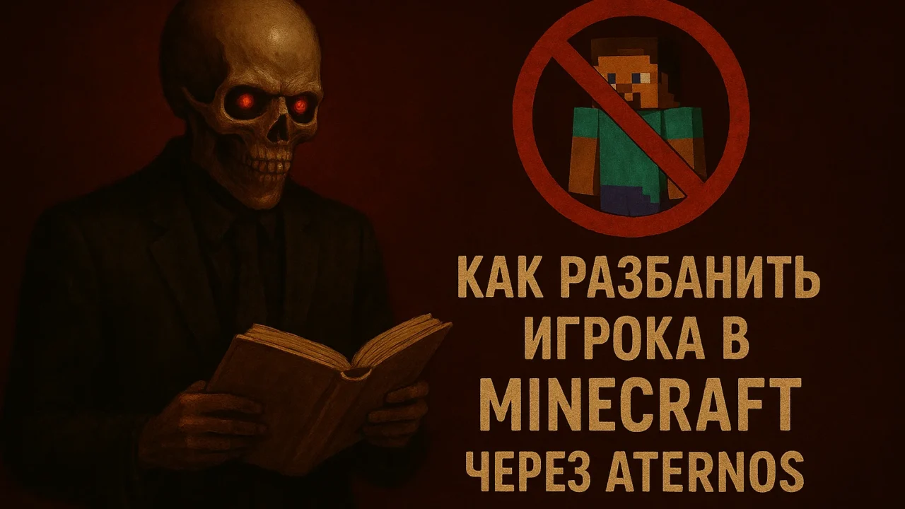 Как снять блокировку и разбанить друга на сервере Aternos в Minecraft