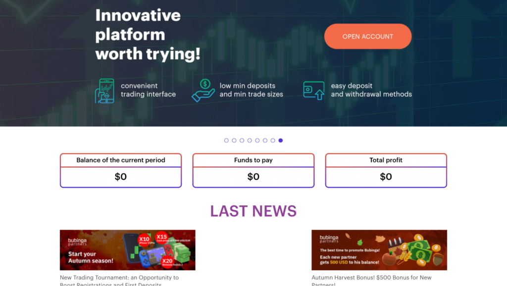 Обзор Bubinga Partners: прямой рекламодатель по бинарным опционам и ставкам по CPA до $300