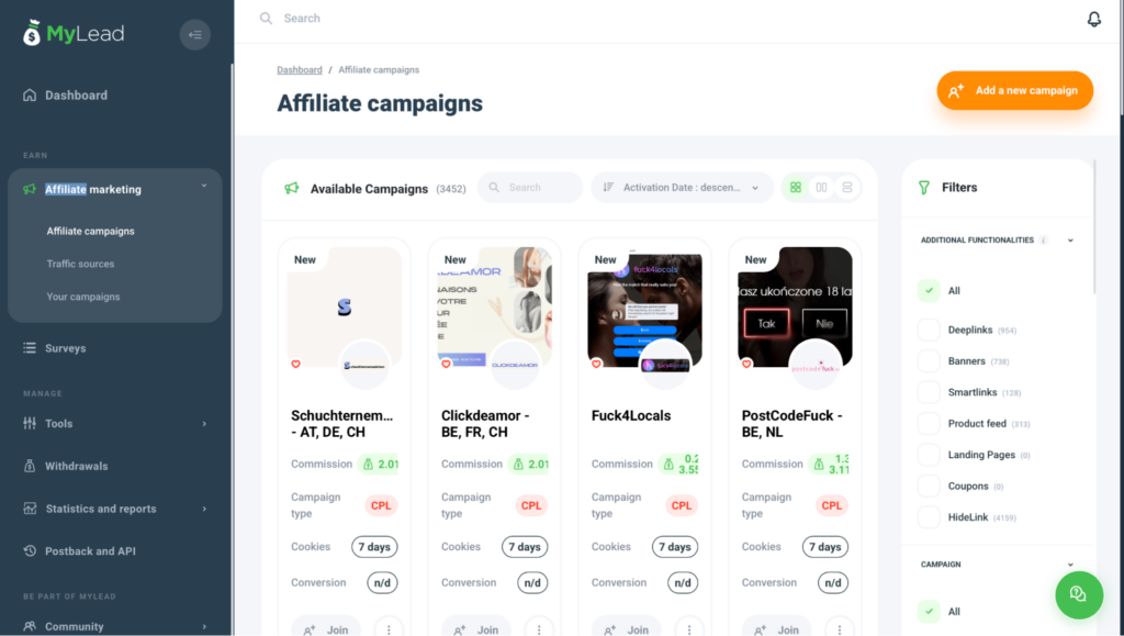 Обзор мультивертикальной партнерки MyLead: WorldWide офферы, оперативный саппорт и продвинутые инструменты