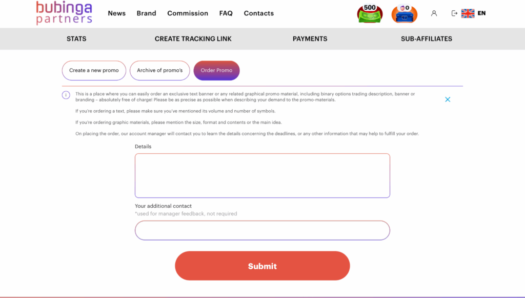 Обзор Bubinga Partners: прямой рекламодатель по бинарным опционам и ставкам по CPA до $300