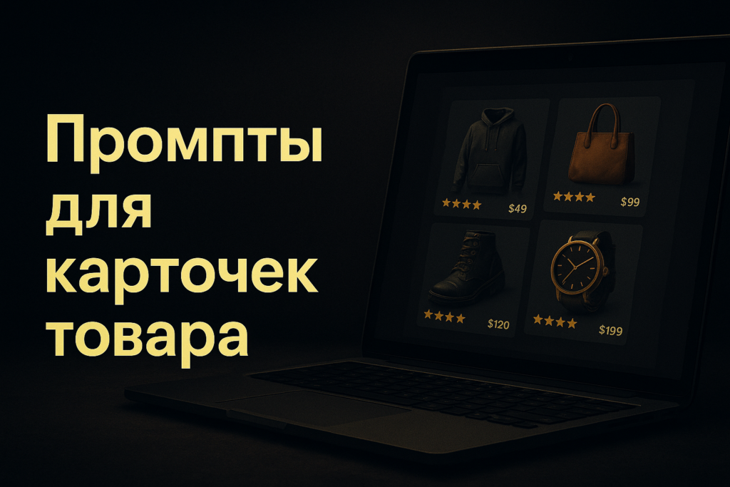 Промпты для карточек товара: как нейросеть сделает фото и описание для маркетплейсов