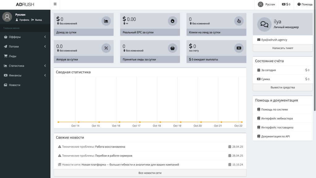 Обзор AdRush Agency: внутренний медиабаинг, ежедневные выплаты и бесплатные инструменты