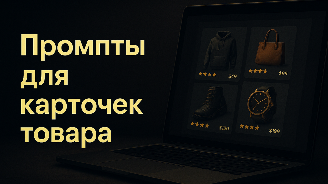 Промпты для карточек товара: как нейросеть сделает фото и описание для маркетплейсов