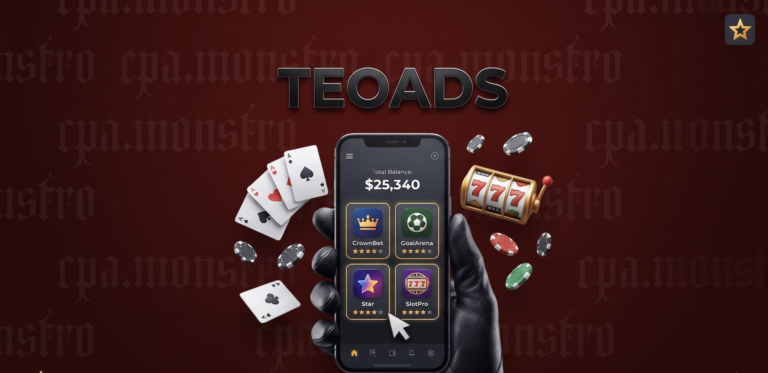 Обзор CPA-сети TeoAds: маркетплейс партнерских программ с 1000+ офферами в 50+ ГЕО