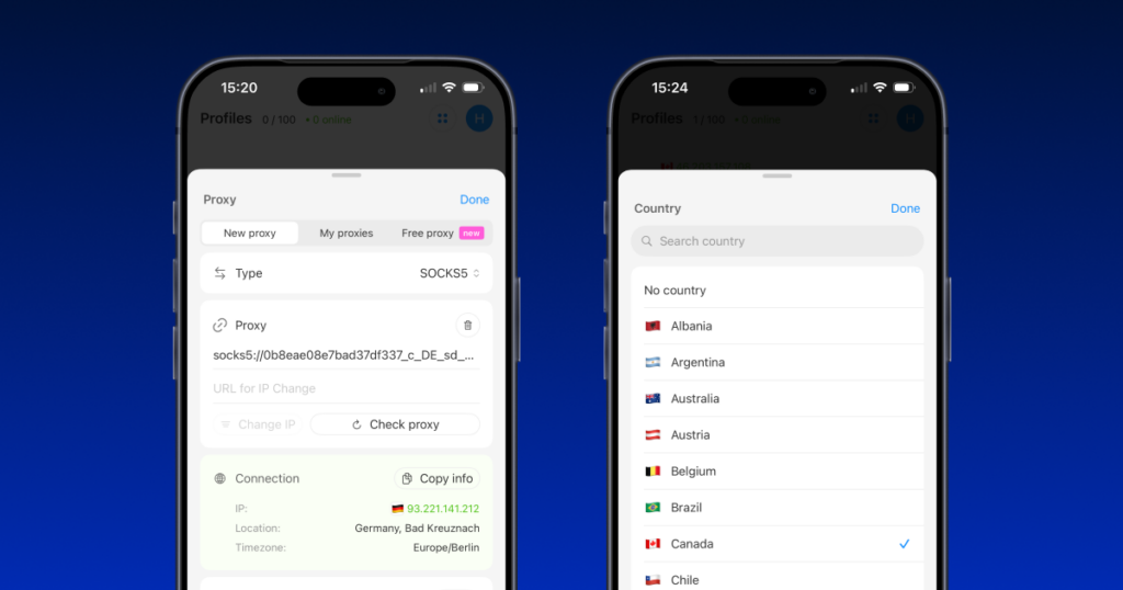Мобильный антидетект Octo Browser: изолированные Safari-сессии, прокси HTTP/SOCKS5 и подмена видеопотока на iOS