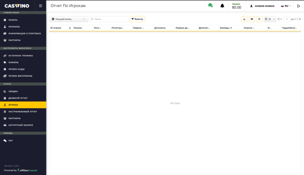 Обзор партнерской программы Caswino Partners: свежий инхаус-продукт под Tier-1