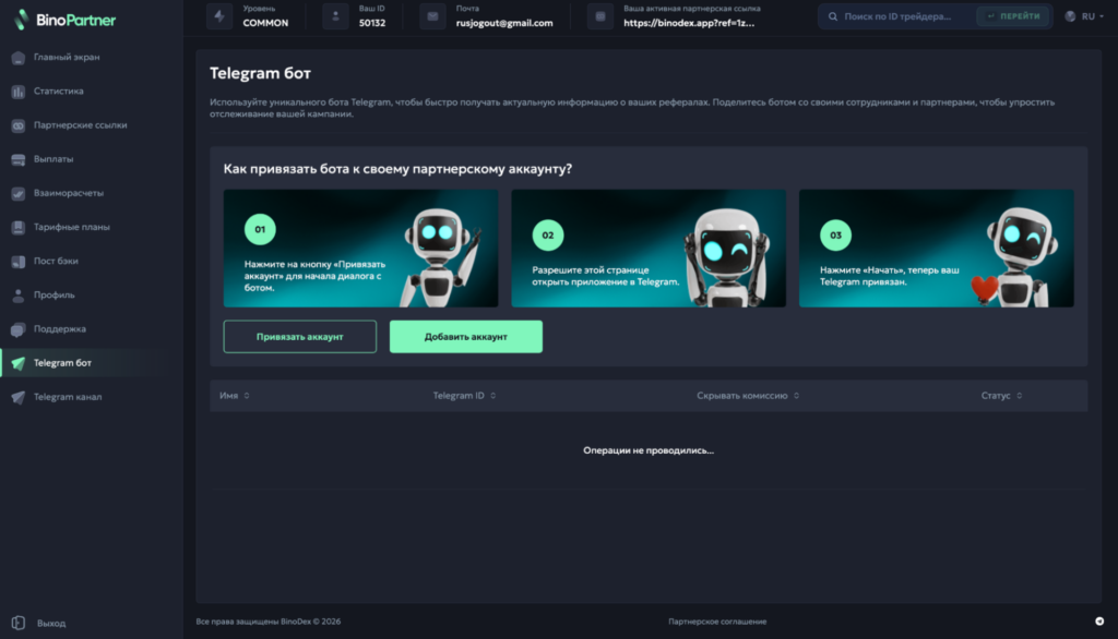 Обзор финансовой ПП BinoPartner — 80% RevShare на старте и высокий Reg2Dep