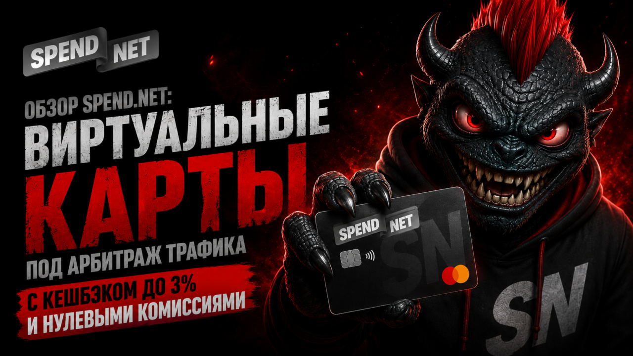 Обзор Spend.net: виртуальные карты под арбитраж трафика с кешбэком до 3% и нулевыми комиссиями